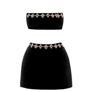 Embellished set- NWT Co-Ord Black - OCEANUS